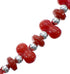 Genuine Sterling Silver Southwest Coral Bead Necklace Set JX128494